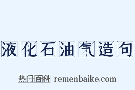 液化石油气造句是什么意思的图片